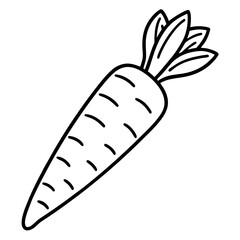 Carrot line art vector