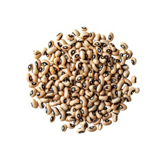 Pile of Black-Eyed Peas on Black Background