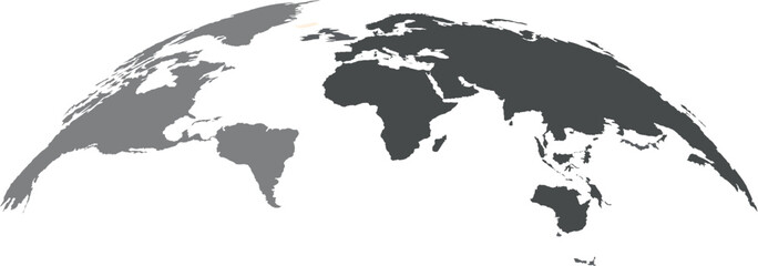 Minimalist Black and grey World Map Illustration"