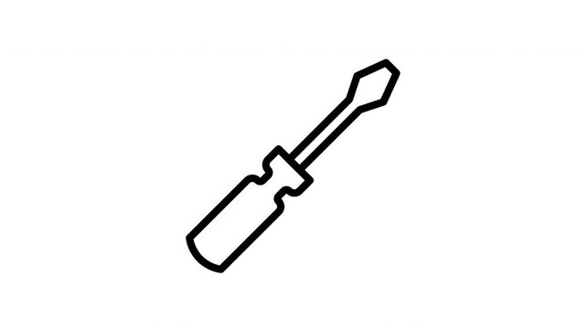 screwdriver line animation icon