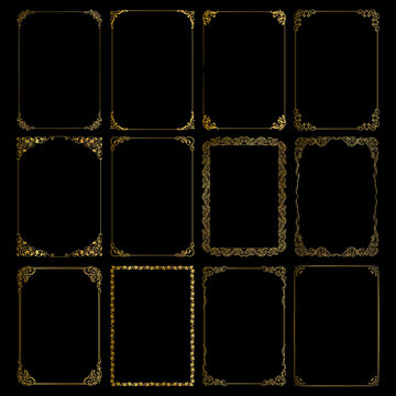 Frame square for invitation in modern vintage style. Frame template for cards, posters, banners