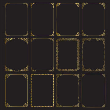 Frame square for invitation in modern vintage style. Frame template for cards, posters, banners