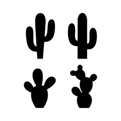 cactus silhouette vector collection
