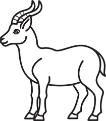 ibex outline icon  vector file 1