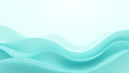 Obraz premium Abstract soft blue wave background. Generative Ai.