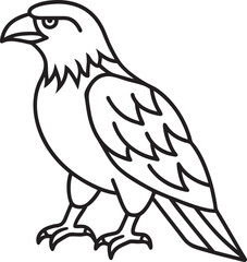 Fototapeta premium Eagle outline icon vector file 