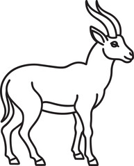 ibex outline icon  vector file 1