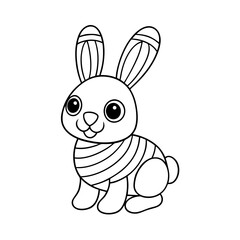 Obraz premium Bunny Drawing with Rainbow Crayons Art