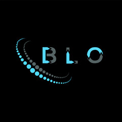 BLO letter logo creative design. BLO unique design.