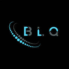 BLQ letter logo creative design. BLQ unique design.