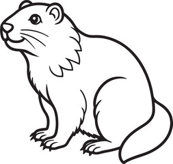 Marmot outline icon vector file  2