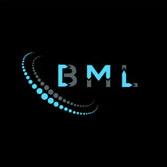 BML letter logo creative design. BML unique design.