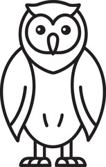 Snowy owl outline icon vector file 