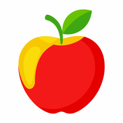 red apple vector illustration