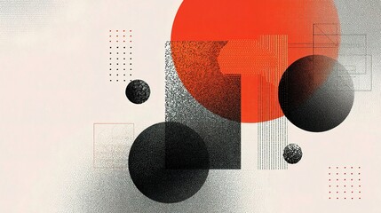 Obraz premium Monochromatic Layout of Different Graph Shapes Overlaid on Design