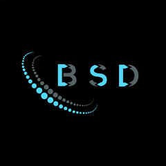 BSD letter logo abstract design. BSD unique design. BSD.