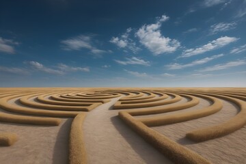 Exploring the complexity of economic policy decisions through a maze landscape with numerous pathways and decision points