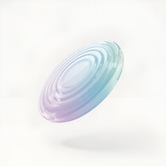 Obraz premium 3D Flying Disc Icon in Pastel Colors for Sports and Outdoor Fun