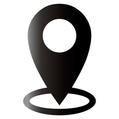 Location  icon vector. Pin sign Isolated on white background.  