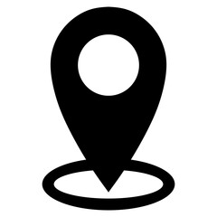 Location  icon vector. Pin sign Isolated on white background.  