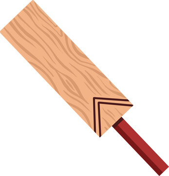 Fototapeta Flat design is showing wood pizza peel with grain texture and red handle on transparent background