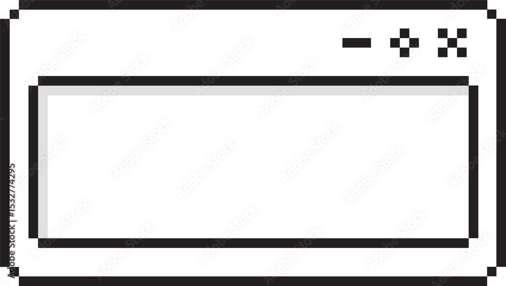 Poster pixel art app window is featuring control icons over blank content area on transparent background