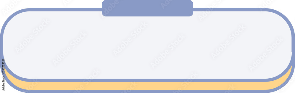 Aufkleber abstract 3d ui is showing stacking light grey and pale yellow pill shapes on transparent background