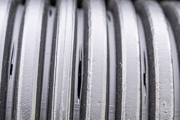 Corrugated HDPE plastic drainage, stormwater pipe.
