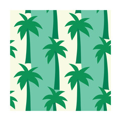 Fototapeta premium Palm Tree Trunks with Sparse Leaves Seamless Repeat