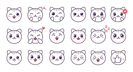 set of funny cartoon animals