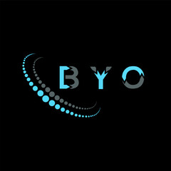 BYO letter logo abstract design. BYO unique design. BYO.