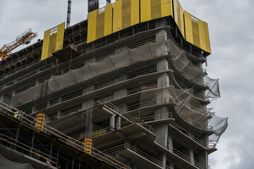 Construction of a high-rise building in Batumi. Building construction