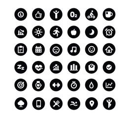 Fitness Icons - Big Circle Series