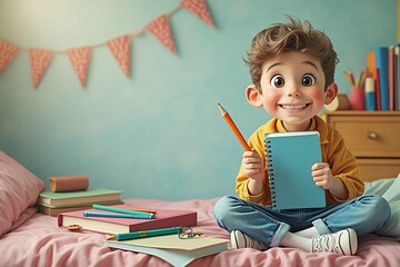 Colorful Back to School Arrangement for Students