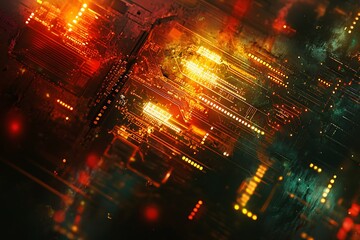 Abstract technology circuit board background digital innovation and engineering design