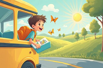 Colorful Back to School Arrangement for Students