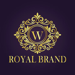 Obraz premium Letter luxury gold logo concept