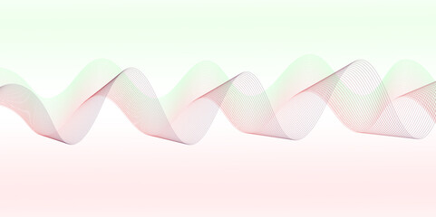 Wave of the many colored lines. Abstract wavy stripes on a white background isolated.