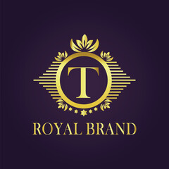 Letter  luxury gold logo concept