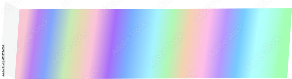 Poster abstract gradient bar is floating on transparent background, displaying soft pastel rainbow hues