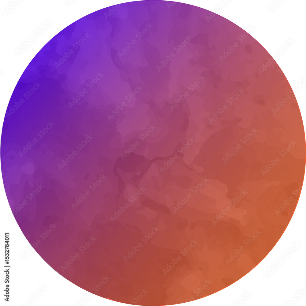 Aufkleber abstract orb shape is showing watercolor gradient texture in flat design, transparent background