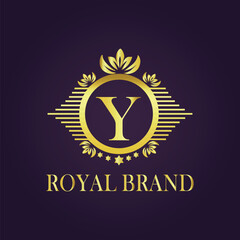 Letter  luxury gold logo concept