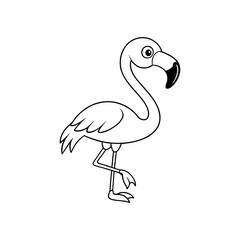 flamingo vector line art silhouette