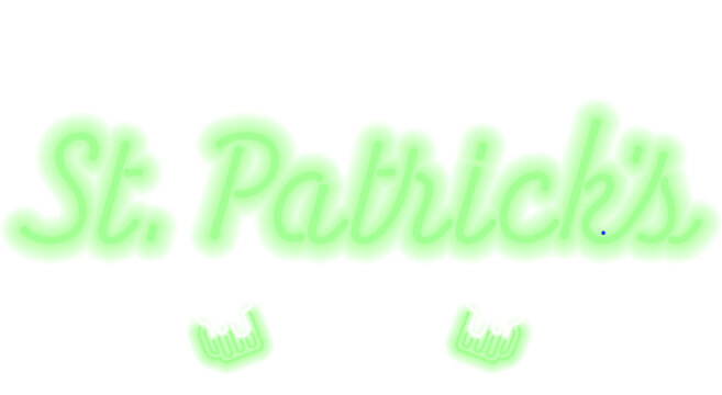 Naklejki Cursive text is glowing green saying Happy St Patricks Day on transparent background with beer mugs