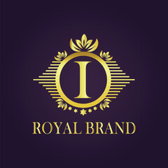 Letter  luxury gold logo concept