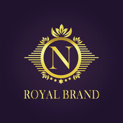 Letter  luxury gold logo concept