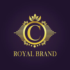 Letter  luxury gold logo concept