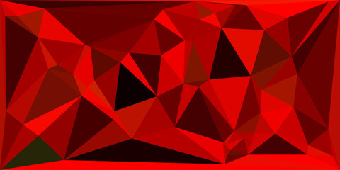 Abstract polygonal pattern with red triangles. Trendy background for romantic and love greeting card or banner.