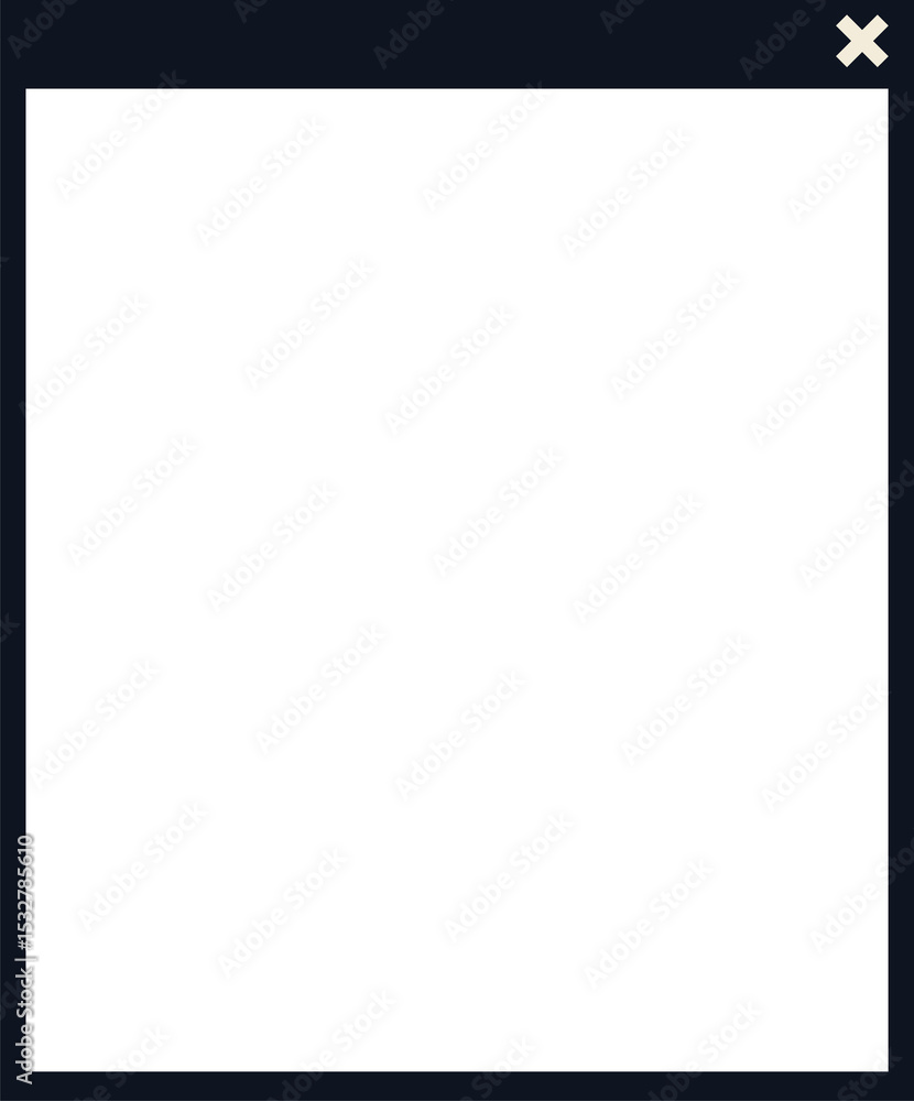 Poster user interface modal window is appearing as flat panel with close button, transparent background