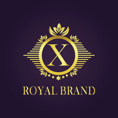 Letter  luxury gold logo concept